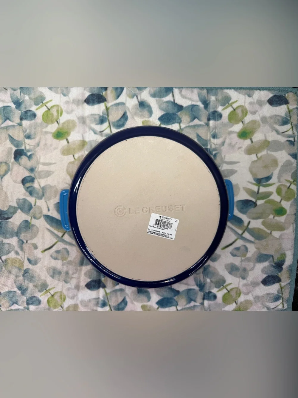 NEW Le Creuset Heritage Round Baker Dish 24cm Azure Blue Stoneware Baking Dish